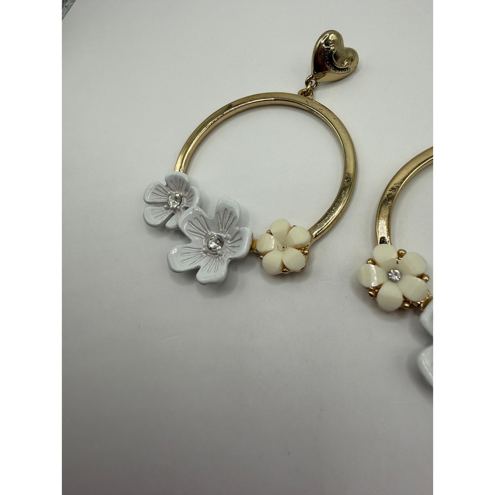 Floral Y2K Coquette Cottagecore Hoop Earrings from Juicy Couture - Picture 3 of 9